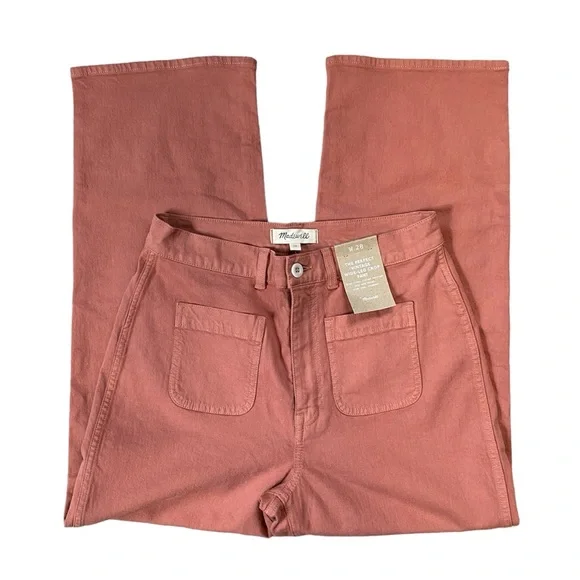 ❌SOLD🏷️NWT Madewell The Perfect Vintage Wide-Leg Crop Pants - Picture 2 of 9